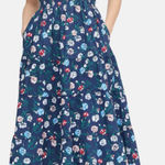 Hill House Tuckernuck  Home Ellie Nap Dress Navy Belgravia Floral Ikat Large Photo 0