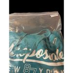 Aeropostale New York 87 Cropped Teal Blue Hooded Pullover Sweatshirt S Photo 10