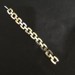 Gold tone Chunky Chain Bracelet with Colored Rhinestones Photo 6