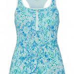 Lilly Pulitzer  Canna Bra Tank Top Small NWT Surf Blue Soleil It To Me UPF 50+ Photo 0