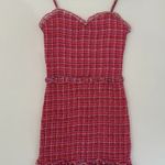 AQUA  Smocked Mini Dress Pink Gingham size S Photo 0
