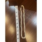 Vintage T 925 Signed White Faux Pearl Strand‎ Necklace 18" Long Photo 4