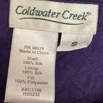 Coldwater Creek Vintage  Purple Quilted Silk Jacket Minimalist Classic Layering S Photo 2