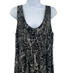 Lands' End 2/$30 Portocruz Swim Cover Up Sleeveless Dress Pockets Black White Print XL Photo 2