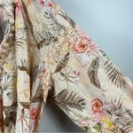 Boston Proper  Sz M Ipanema Orchids Print Linen Blend Tunic Top Tropical Photo 7