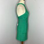 Herve Leger NWT‎  X Front Halter Cross Neck Dress Bodycon Bandage Green Opal Photo 5