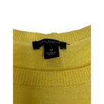 Ann Taylor  Women's Sweater Crew Neck Full Back‎ Button 3/4 Sleeve Yellow Medium Photo 5
