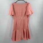 Free People  Scarlett Dress Size Small Mini Pink Peach Summer Button V-Neck NWT Photo 4