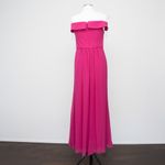 Adrianna Papell Crepe Chiffon Off Shoulder Gown - Size 6 Photo 2