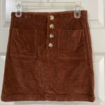 Jolt  Brown Corduroy Mini Skirt with Buttons Sz 1 25 Waist Photo 6