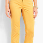 Talbots  Flawless Slim Ankle Jeans In‎ Yellow Size 8 Photo 0