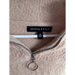 Kendall + Kylie Beige Fuzzy Crop Pullover Half Zip Sweater Photo 1