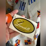 Vintage NOS Montgomery Ward Loomskill nautical flag blouse, size medium White Photo 8