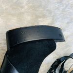 Guess Black Suede Leather Platform Heels Wrap Ankle Sz 40 Sz US 9 Photo 9