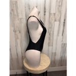 Classic Black Scoop Back Bodysuit | Stretchy Basic Tank One Piece – Size Medium Photo 5