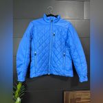 Lands' End LANDS’ END Blue Primaloft Quilted Women’s Warm Winter Jacket Coat Sz M EUC Photo 2