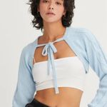 HYFVE ✨NWT‎  Cable-Knit Tie-Front Shrug Photo 4