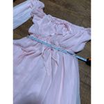 Oh Polly Coquette light pink chiffon flowy off shoulder mini Fairycore bell sleeve dress Photo 4