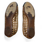 Tory Burch 6 Carlyle Woven Leather Ballerinas Ballet Flats Black Tan Logo Bow Photo 11