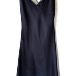 Topshop  Navy Blue Satin Style Mini Slip Dress Photo 0
