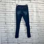 Wax Jean “Butt, I Love You” Distressed Skinny Jeans Dark Wash Women’s 3 Low Rise Photo 9