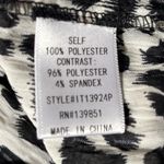 Oddy Animal Print Embroidered Flowers Layered Blouse Black White Size 2XL Photo 6