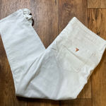 Guess  White Denim Jeans Bow Hem Womens 34 Gold‎ Logo Stretch Photo 0