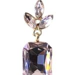 Saks 5th Avenue Saks Fifth Avenue NWT Leaf Crystal Rectangle Soft Petal Pink Dangle Earrings Photo 7