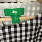 DIP Black & White Gingham Long Sleeve Blouse Bell Sleeves Size M Size M Photo 2