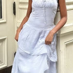 Free People  In My Dreams Sleeveless Midi Dress in Pearl Blue Size Small Photo 0