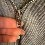 Grey cropped zip up hoodie Gray Photo 3