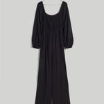 Madewell Lucie Tie-Back Long-Sleeve Jumpsuit in Star Jacquard Photo 4