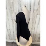 H&M black bodysuit long sleeve size medium Photo 7