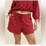 Aerie [] Red Endless Summer Shorts Summer Burgundy Lounge Sweatshorts Sz Medium M Photo 11