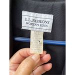 Vintage S.L.Fashions size 16 padded shoulders dress. Black Photo 4