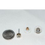 Source Unknown NWOT Dainty Bridal Wedding Party Glam Gold Tone CZ Inset Post/Stud Y2K Earrings Photo 3