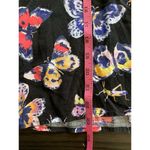 Old Navy  Shirt Womens Size XS Butterfly & Bugs Blouse Short Flutter Sleeve Black Photo 10