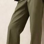 Banana Republic NEW Size 14 Seahaven Straight Italian Cotton Linen Pants Green Photo 0