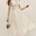 Commence Commense Halter Zipper V-Neck Long Dress chiffon  Romantic Large Photo 0