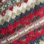 Vintage Crystal Kobe Shetland Wool Sweater Nordic Red Fair Isle Womens Small Photo 4