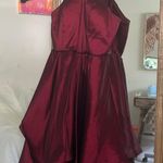 Camille La Vie Wine Red Halter Dress Photo 0