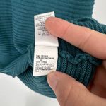 LOGO By Lori Goldstein Logo Lori Goldstein Women's Ribbed Stitch Cloudia Sweater Teal Large Mock Neck Photo 8