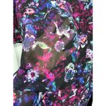 Guess Blouse Medium Purple Floral Sheer Front Whimsigoth Boho NWT Photo 2