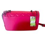 Badgley Mischka Solid Chain-Link Crossbody Bag in Pink Leather, New with Tag Photo 7