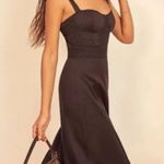 Reformation Wo Noa Tie Strap Tiered Midi Dress, Black, Size 2, $279 Photo 2
