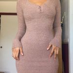 Pretty Little Thing Chenille Button Sweater Mini Dress Photo 0