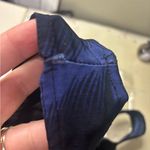 VTG 90s Looking Good Tropical Shift Dress Hawaiian Sleeveless Size Large Palm Blue Photo 6