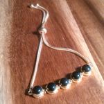 Black Onyx 18K Yellow Gold Plated Brass Boho Bracelet Photo 4