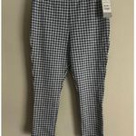 Nordstrom  Women’s Leggings Gingham Check Pull On Pants size M Blue Vintage NWT Photo 0