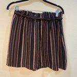 American Eagle  Paperbag Linen like Waist Tie Striped Mini Skirt - size Small Photo 2